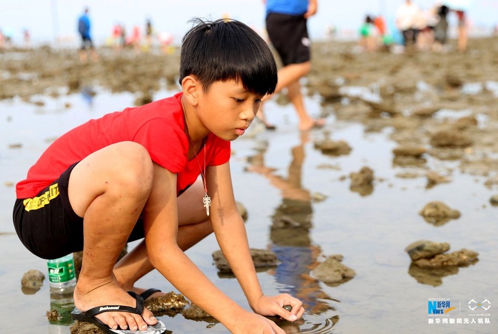 航拍海南潭门"赶海"节