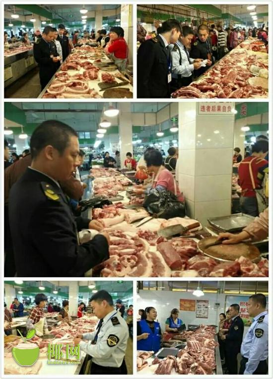 【食品農業】【即時快訊】海口秀英食藥監管局查獲無證無章豬肉232斤