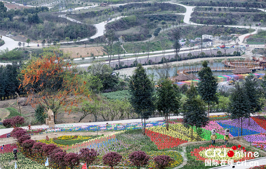 清明节期间 四川仙山花谷百花争艳迎宾客