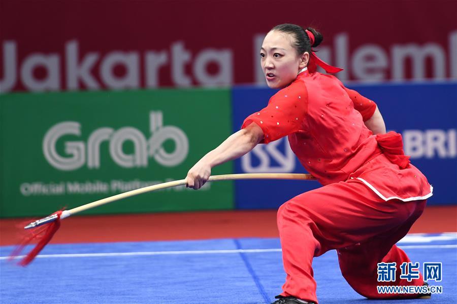 亚运会武术——女子剑术枪术全能:郭梦娇夺冠