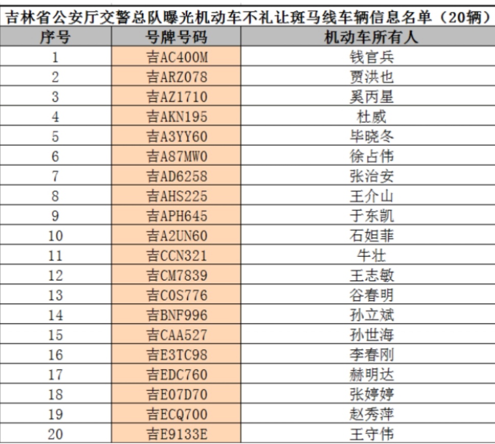 吉林省交警治理机动车礼让斑马线活动见成效