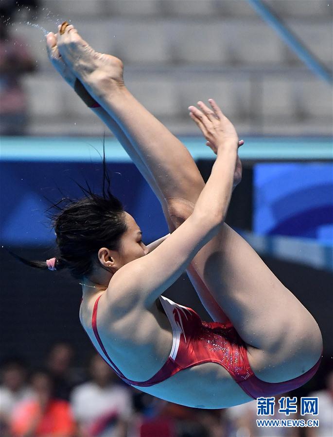 跳水女子1米板：中国选手王涵夺冠