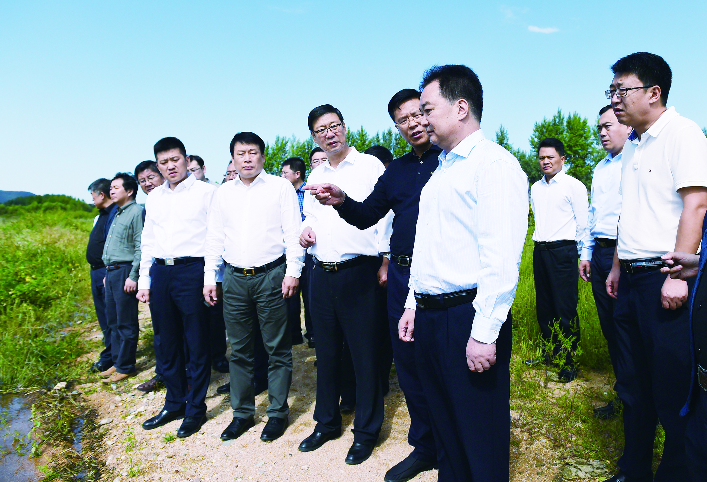 吉林省委常委、長春市委書記王君正到長春石頭口門水源地調研生態環保工作