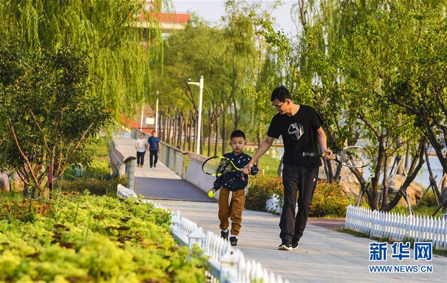 河北棗強：廢棄污水坑塘變身生態公園