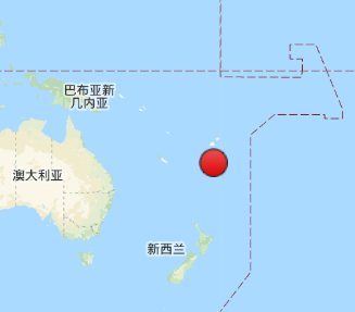 斐济群岛以南发生6.0级地震