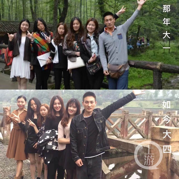 这张毕业照火了!全班唯一男生穿婚纱 女生清一色的学士服(组图)