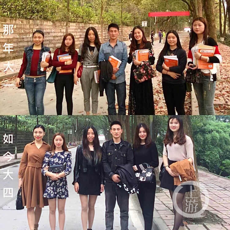 这张毕业照火了!全班唯一男生穿婚纱 女生清一色的学士服(组图)