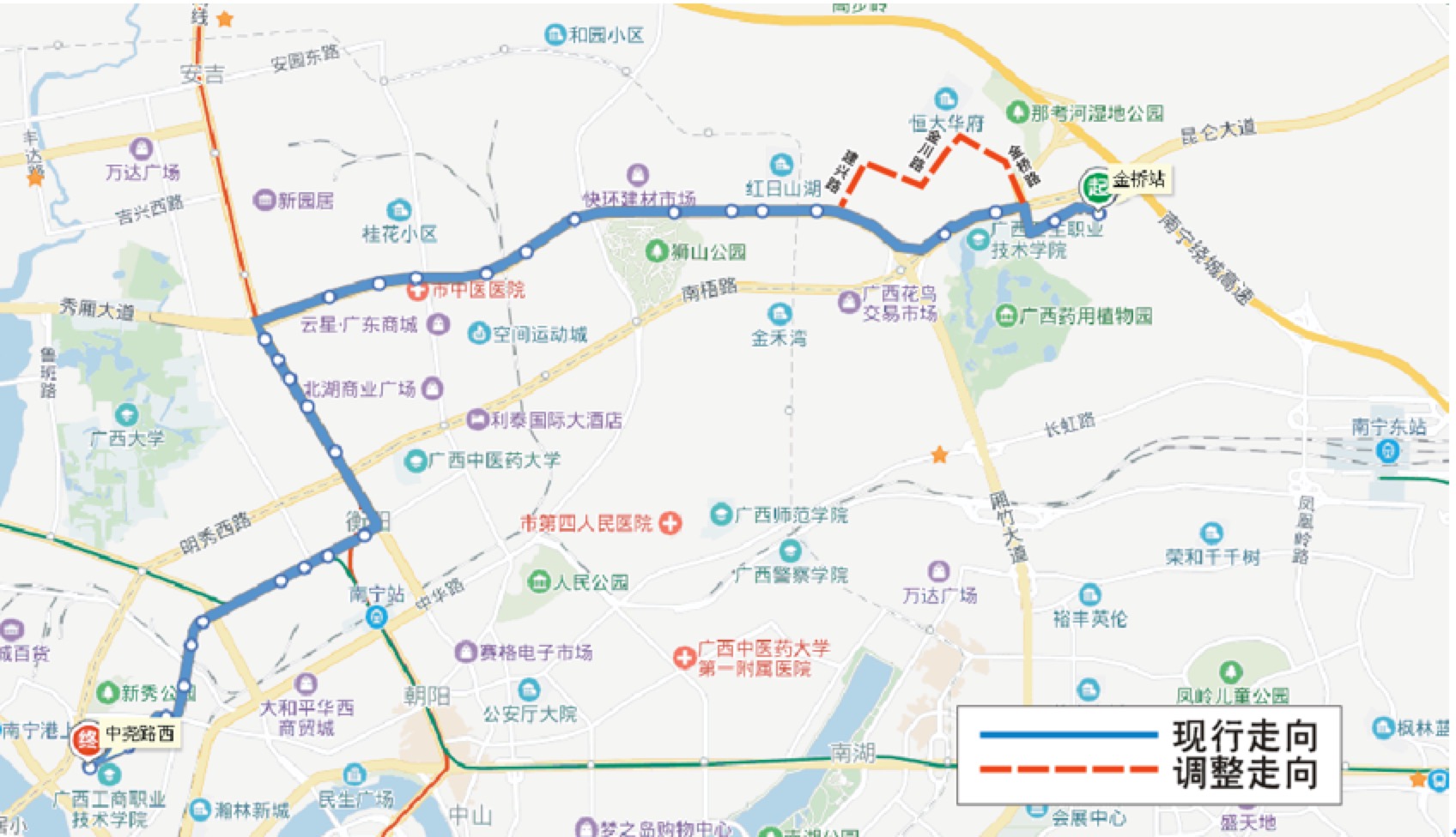 南宁b17公交线路图图片