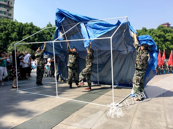 【渝北】渝北区民政局举行灾害应急救助演练
