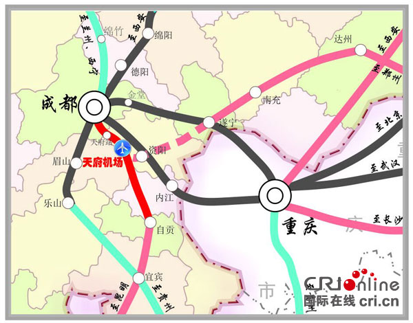 成都至自貢鐵路進行可研審查 通車後成都至昆明僅3小時