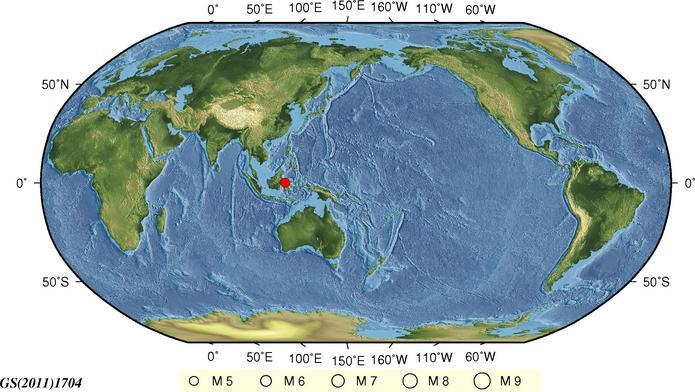 印度尼西亚发生53级地震 震源深度20千米