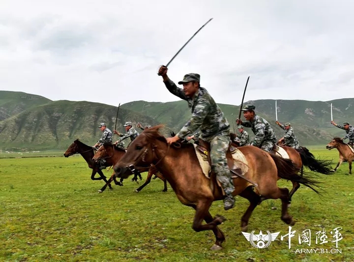 玉树骑兵连:驰骋雪域高原的"铁血骑兵"  图片来源:中国陆军网