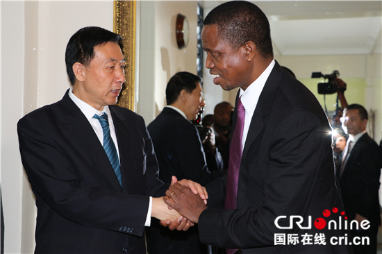 赞比亚总统伦古会见国务委员王勇