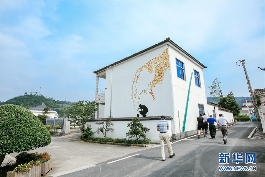 浙江安吉：艺术墙画扮靓村庄