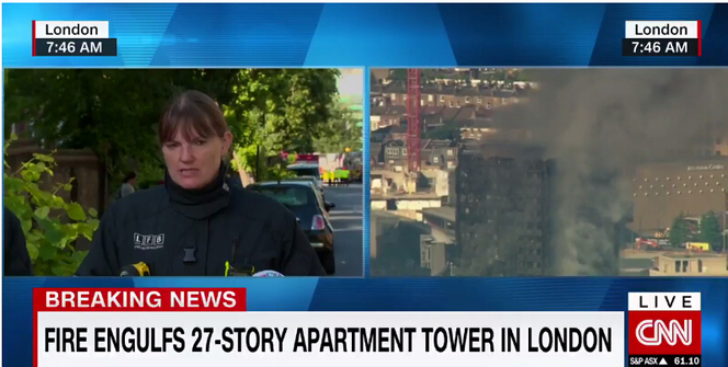 伦敦消防队长：这是成为消防队员29年来见过的最严重的火灾