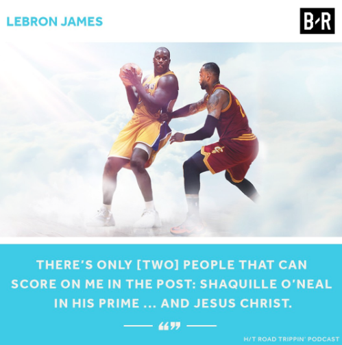 詹皇:我禁区防守多强大? 只有上帝和鲨鱼能得分