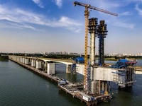 蒙華鐵路漢江特大橋建設進展順利
