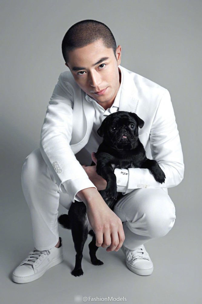 高清：霍建华登杂志封面 画面里有猫有狗超有爱