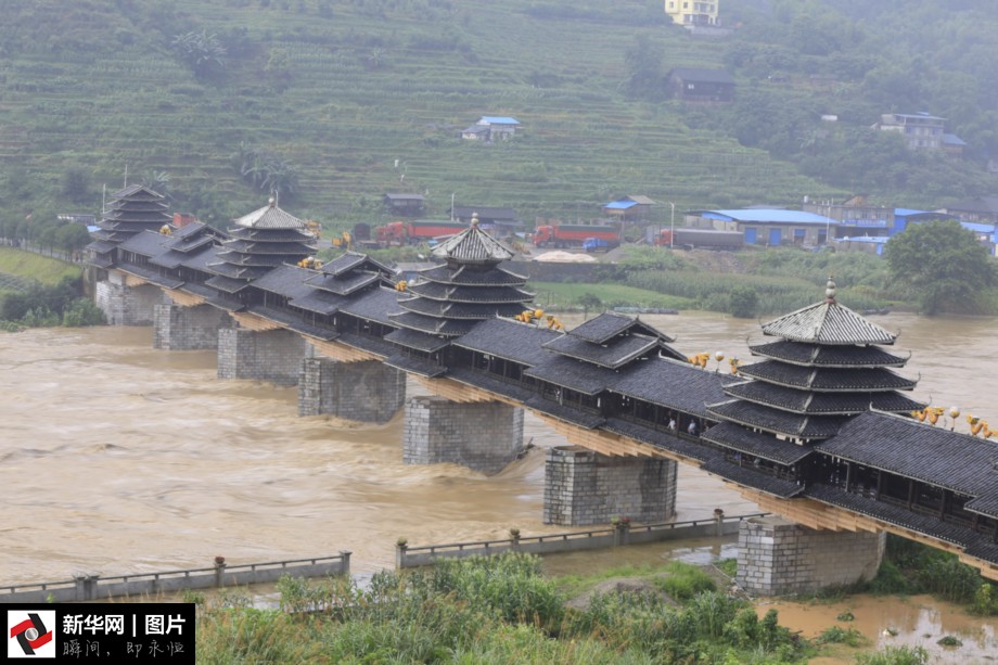 桂林一风雨桥被冲毁系谣言 国际在线