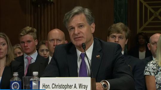 FBI局长雷任命听证会：否认“通俄门”是政治迫害