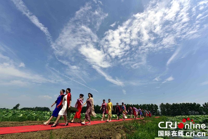 山東臨沂郯城:老年模特“荷塘T臺”秀風采 山東臨沂郯城:老年模特“荷塘T臺”秀風采_fororder__DSC1094_副本