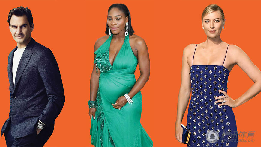 组图：年度最时尚运动员小威压费德勒 莎娃第十