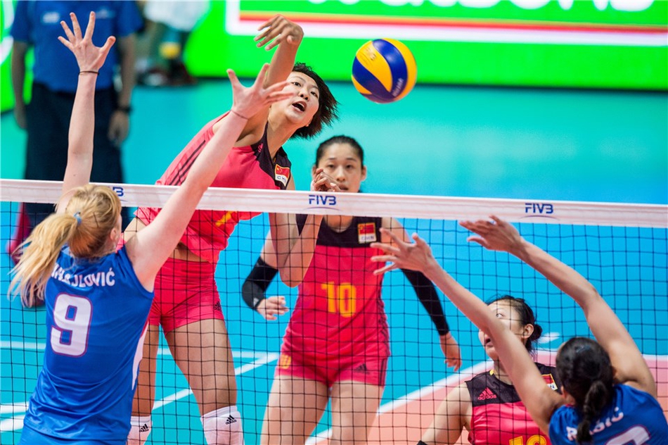 女排大奖赛香港站中国1-3塞尔维亚