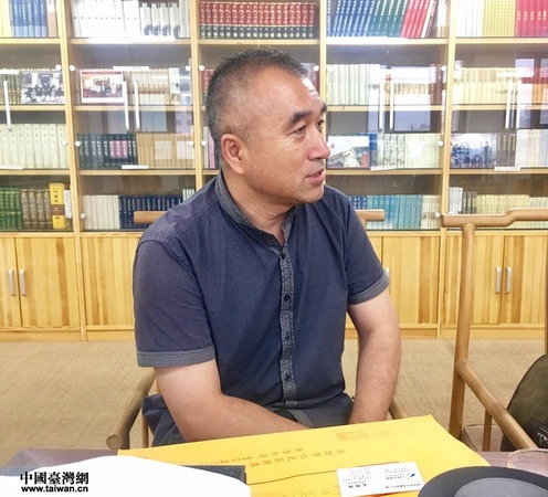 线装书局局长王利明。(中国台湾网记者 杨旋 摄)