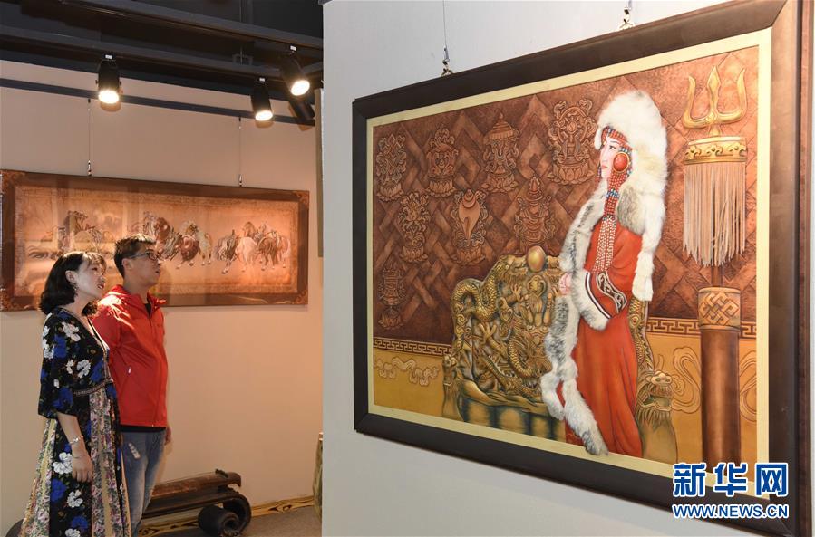 蒙古族皮雕畫藝術館開館