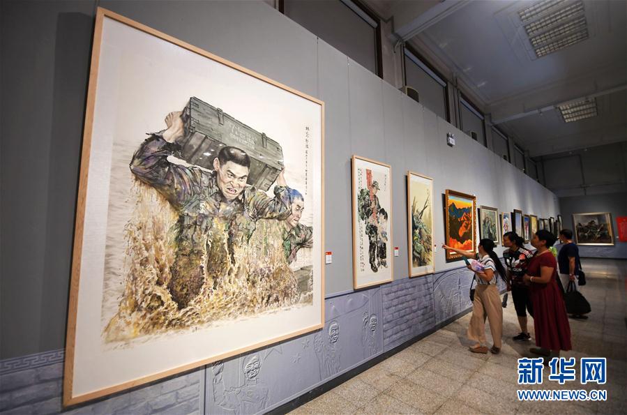 河北举办建军90周年书画摄影主题展览