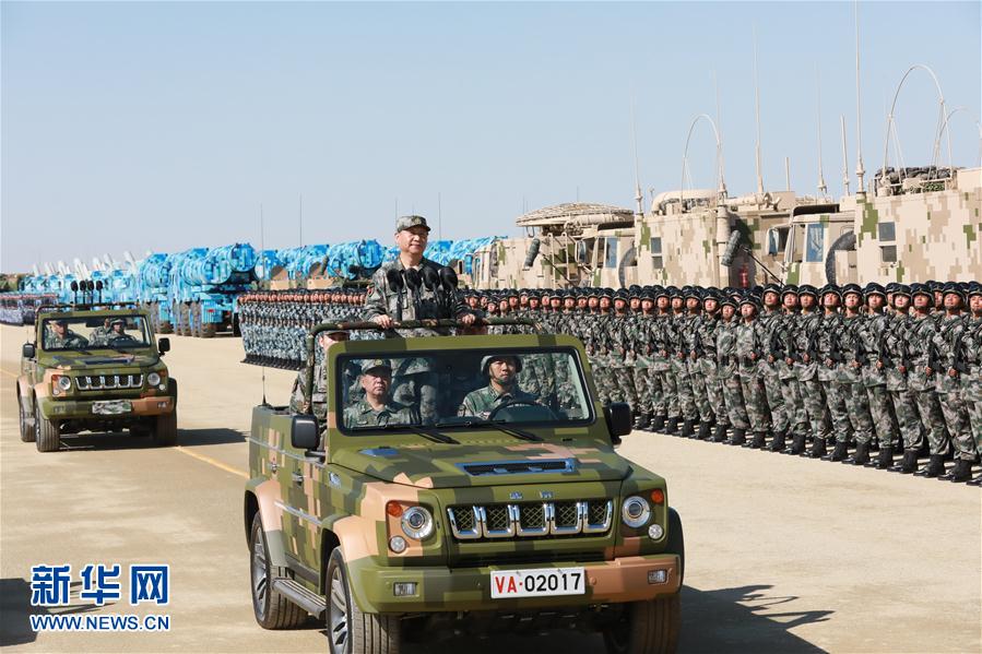 庆祝中国人民解放军建军90周年阅兵在朱日和联合训练基地隆重举行　习近平检阅部队并发表重要讲话