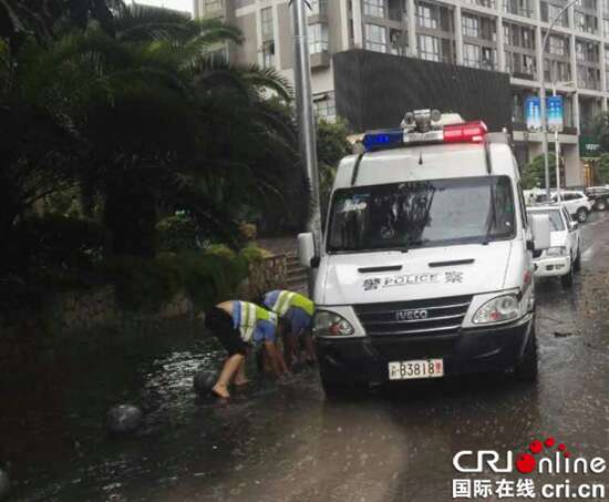 已过审【社会民生 列表】重庆主城降暴雨 南岸交警徒手疏通积水恢复交通