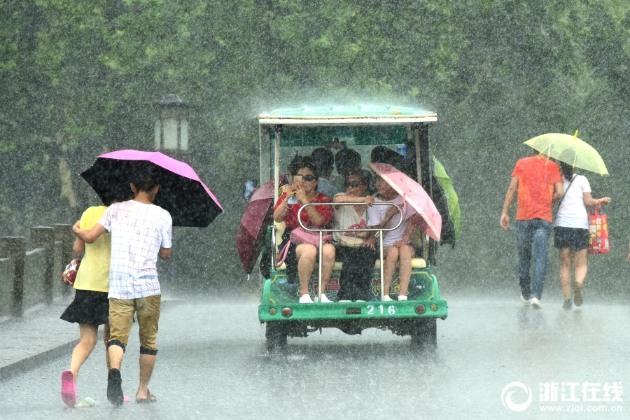 杭州：雨水登場 高溫緩解