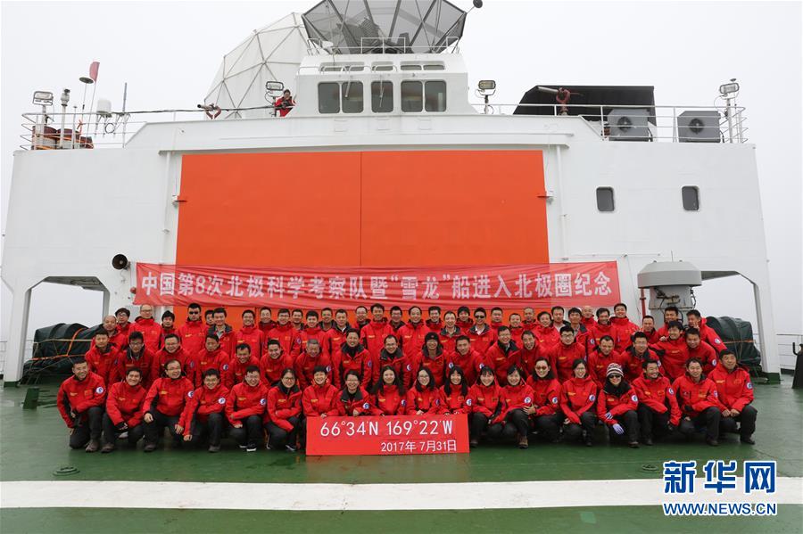 中國第八次北極科學考察隊進入北極圈